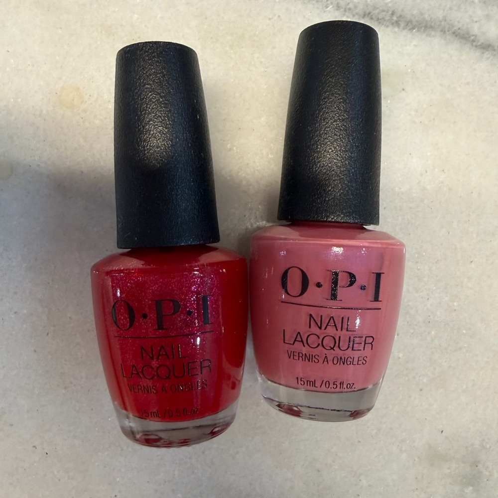 OPI Red & Pink Nail Lacquer Duo Big Apple Energy and Hawaiian Orchid